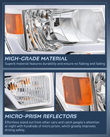 Nilight 2009 2010 2011 2012 2013 2014 Ford F150 Headlight Assembly Chrome Case Clear Reflector Clear Lens, view 6