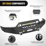 Nilight 2009-2014 Ford F150 Front Bumper Full Width Solid Steel with Winch Plate Offroad 120W LED Light Bar 2Pcs 18W LED Work Light Pods, view 5