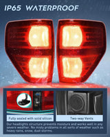 Nilight 2009 2010 2011 2012 2013 2014 Ford F150 Tail light Assembly Rear Lamp Replacement OE Style Red Housing Driver Passenger Side, view 4