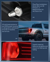 Nilight 2009 2010 2011 2012 2013 2014 Ford F150 Tail light Assembly Rear Lamp Replacement OE Style Red Housing Passenger Side, view 5