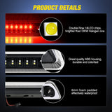 Nilight 2009 2010 2011 2012 2013 2014 Ford F150 Third Brake Light Clear Lens, view 3