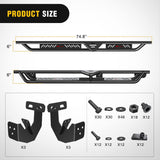 Nilight 2009 2010 2011 2012 2013 2014 2015 2016 2017 2018 Dodge RAM 1500; 2019 2020 2021 2022 2023 1500 Classic Quad Cab Running Boards Dual-Stage Textured Black Powder Coated Slip-Proof Side Step Nerf Bars, view 2