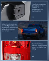 Nilight 2009 2010 2011 2012 2013 2014 2015 2016 2017 2018 Dodge Ram 1500 2500 3500 Tail light Assembly Rear Lamp Replacement OE Style w/Bulbs Driver Passenger Side, view 5