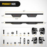 Nilight 2009-2018 Dodge Ram 1500 Crew Cab 2019-2023 1500 Classic 2010 2011 2012 2013 2014 2015 2016 2017 2018 2019 2021 2022 2500 3500 Running Boards 4 Inch Drop Side Steps Bolt-on Black Powder Coated Nerf Bars Running Boards, view 2
