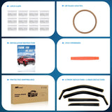 Nilight 2009 2010 2011 2012 2013 2014 2015 2016 2017 2018 Dodge Ram 1500 Crew Cab 2019 2020 2021 2022 2023 Ram 1500 Classic Body 2010-2024 Ram 2500 3500 Mega Crew Cabs Rain Guards Acrylic 4Pcs, view 5