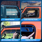 Nilight 2009 2010 2011 2012 2013 2014 2015 2016 2017 2018 Dodge Ram 1500 Quad Cab Rain Guards Acrylic 4Pcs, view 3