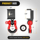 Nilight 2009 2010 2011 2012 2013 2014 2015 2016 2017 2018 2019 2020 2021 2022 2023 Toyota Tacoma Demon Front Tow Hook 3/4 inch D-Ring Shackle, view 2