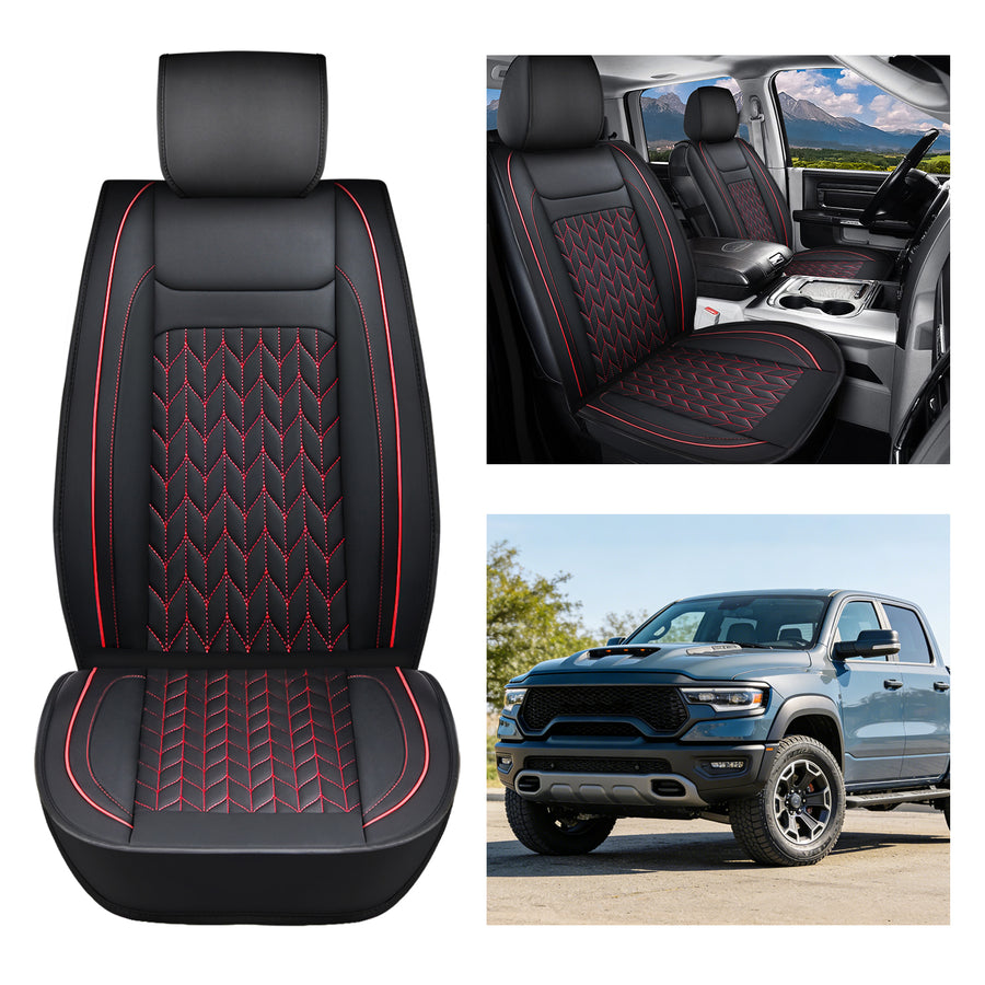 Nilight 2009-2024 Dodge Ram 1500 2010 2011 2012 2013 2014 2015 2016 2017 2018 2019 2020 2021 2022 2023 2024 Ram 2500 3500 Front Seat Covers