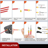 Nilight 200PCS 2 Pin Electrical Connector Plug Male Female Terminal Wire Connector, view 3