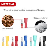 Nilight 200PCS Bullet Terminals Wire Connectors AWG 22-14 Female & Male Butt Insulated Waterproof Electrical Connector Kit for Automotive Marine Electrical Wiring, view 3