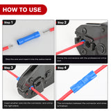 Nilight 200PCS Electrical Butt Connectors AWG 22-10 Insulated Wire Crimp Connector Splice Blue Red Yellow for Automotive Marine Wiring, view 2