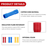 Nilight 200PCS Electrical Butt Connectors AWG 22-10 Insulated Wire Crimp Connector Splice Blue Red Yellow for Automotive Marine Wiring, view 5