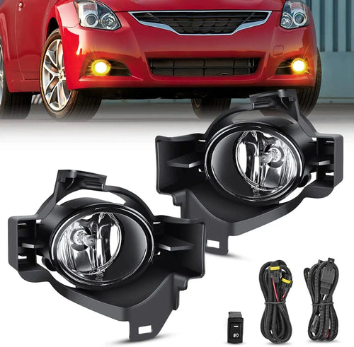 Nilight 2010 2011 2012 Nissan Altima Fog Light Assembly Clear Lens