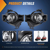 Nilight 2010 2011 2012 Nissan Altima Fog Light Assembly Clear Lens, view 2