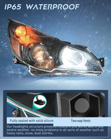Nilight 2010 2011 2012 2013 2014 Subaru Legacy/Outback Headlight Assembly Black Housing Amber Reflector, view 4