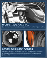 Nilight 2010 2011 2012 2013 2014 Subaru Legacy/Outback Headlight Assembly Black Housing Amber Reflector, view 6
