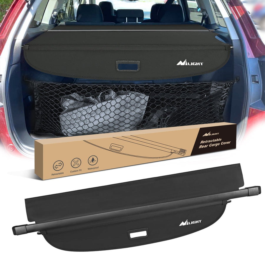 Nilight 2010 2011 2012 2013 2014 Subaru Outback Retractable Trunk Cargo Cover With Trunk Storage Net (Not fits manual liftgate)