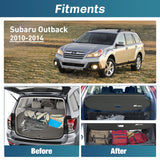 Nilight 2010 2011 2012 2013 2014 Subaru Outback Retractable Trunk Cargo Cover With Trunk Storage Net (Not fits manual liftgate), view 2