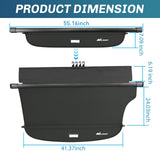 Nilight 2010 2011 2012 2013 2014 Subaru Outback Retractable Trunk Cargo Cover With Trunk Storage Net (Not fits manual liftgate), view 5
