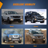 Nilight 2010 2011 2012 2013 2014 2015 Nissan Frontier 2005 2006 2007 2008 2009 2010 2011 2012 2013 2014 Xterra Fog Light Assembly Clear Lens, view 4