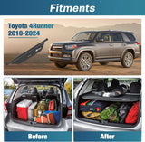 Nilight 2010 2011 2012 2013 2014 2015 2016 2017 2018 2019 2020 2021 2022 2023 2024 Toyota 4Runner Retractable Trunk Cargo Cover, view 2