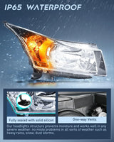Nilight 2011 2012 2013 2014 2015 Chevy Cruze 2016 Cruze Limited Headlight Assembly Chrome Housing Clear Reflector, view 4