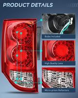 Nilight 2011 2012 2013 2014 2015 2016 2017 2018 2019 2020 Dodge Grand Caravan Tail light Assembly Rear Lamp Replacement OE Style Driver Passenger Side, view 5