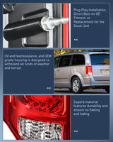Nilight 2011 2012 2013 2014 2015 2016 2017 2018 2019 2020 Dodge Grand Caravan Tail light Assembly Rear Lamp Replacement OE Style Driver Side, view 4