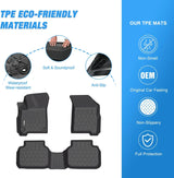 Nilight 2011 2012 2013 2014 2015 2016 2017 2018 2019 2020 Dodge Journey TPE Floor Mats, view 3