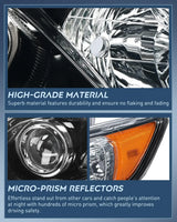 Nilight 2012 2013 2014 Toyota Camry L/LE/XLE/Hybrid LE XLE Headlight Assembly Black Housing Amber Reflector, view 6