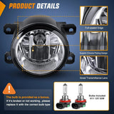 Nilight 2013 2014 2015 Honda Accord Civic 2016 2017 2018 Pilot 2014 2015 2016 2017 Compass 2013 2014 2015 Crosstour CRV Chrysler 2017 2018 JEEP Cherokee 2010-2018 RDX TSX TL ILX Fog Lights Assembly, view 3