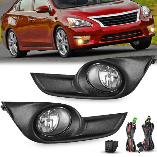 Nilight 2013 2014 2015 Nissan Altima Fog Light Assembly Clear Lens
