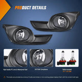Nilight 2013 2014 2015 Nissan Altima Fog Light Assembly Clear Lens, view 2