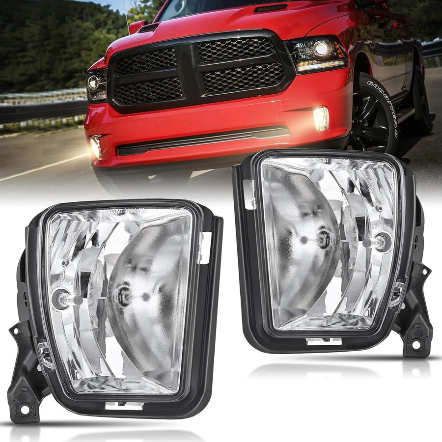 Nilight 2013 2014 2015 2016 2017 2018 Dodge Ram 1500 2019 2020 2021 RAM 1500 Classic Fog Light Assembly Clear Lens