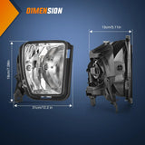 Nilight 2013 2014 2015 2016 2017 2018 Dodge Ram 1500 2019 2020 2021 RAM 1500 Classic Fog Light Assembly Clear Lens, view 5