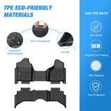 Nilight TPE Floor Mats for Dodge Ram 1500 Quad Cab 2013-2018, Dodge Ram 1500 Classic Quad Cab 2019 2020 2021 2022 2023 2024 (NOT for New Body) All Weather Custom Fit Heavy Duty Floor Liners, view 3