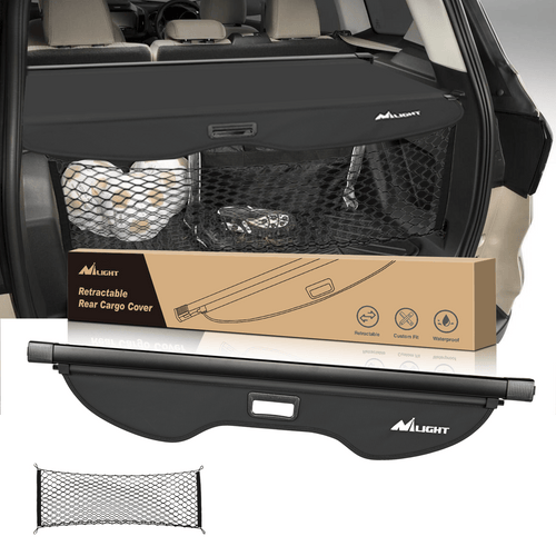 Nilight 2013 2014 2015 2016 2017 2018 2019 Ford Escape Retractable Trunk Cargo Cover With Trunk Storage Net