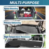 Nilight 2013 2014 2015 2016 2017 2018 2019 Ford Escape Retractable Trunk Cargo Cover With Trunk Storage Net, view 4
