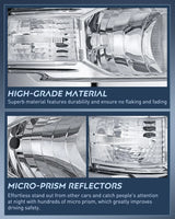 Nilight 2014 2015 Chevy Silverado 1500 Headlight Assembly Chrome Housing Clear Reflector, view 6
