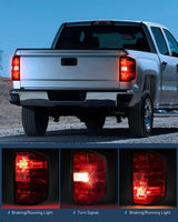 Nilight 2014 2015 2016 2017 2018 2019 Chevy Silverado 1500 2500HD 3500HD 2015 2016 2017 2018 2019 GMC Sierra 3500HD 2019 Silverado 1500LD OE Style Tail light Assembly Rear Lamp Passenger Side, view 3