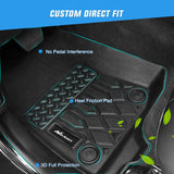 Nilight 2014 2015 2016 2017 2018 2019 Toyota Corolla Sedan TPE Floor Mats, view 2