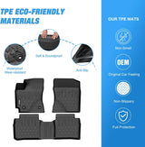 Nilight 2014 2015 2016 2017 2018 2019 Toyota Corolla Sedan TPE Floor Mats, view 3