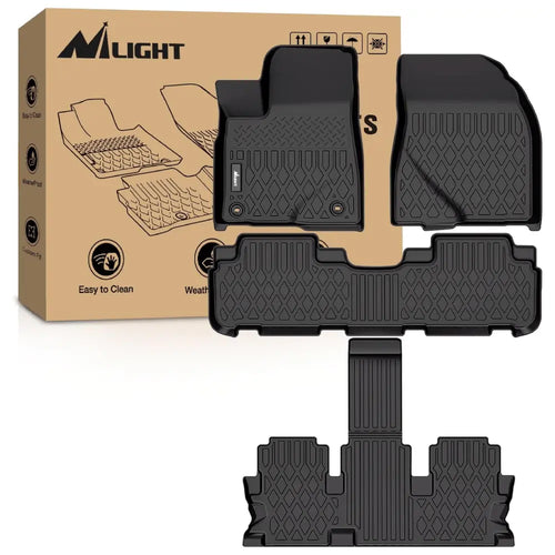 Nilight 2014 2015 2016 2017 2018 2019 Toyota Highlander 7 & 8 Seats TPE Floor Mats