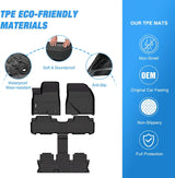 Nilight 2014 2015 2016 2017 2018 2019 Toyota Highlander 7 & 8 Seats TPE Floor Mats, view 3