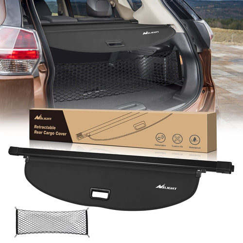 Nilight Trunk Cargo Cover for Nissan Rogue 2014-2020 | Retractable Security Shade, Includes Trunk Storage