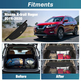 Nilight Trunk Cargo Cover for Nissan Rogue 2014-2020 | Retractable Security Shade, Includes Trunk Storage, view 2