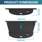 Nilight Trunk Cargo Cover for Nissan Rogue 2014-2020 | Retractable Security Shade, Includes Trunk Storage, view 5