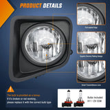 Nilight 2014 2015 2016 2017 2018 2019 2020 2021 Toyota Tundra Fog Light Assembly Clear Lens, view 2