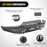 Nilight 2014 2015 2016 2017 2018 2019 2020 2021 Toyota Tundra Front Bumper Full Width Steel with Winch Plate Offroad 120W Light Bar 18W LED Light Pods, view 5