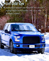 Nilight 2015 2016 2017 Ford F150 Headlight Assembly Chrome Housing Amber Reflector Upgraded Clear Lens, view 6